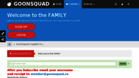What Goonsquad.co website looked like in 2017 (7 years ago)