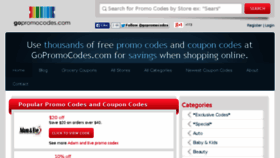 What Gopromocodes.com website looked like in 2017 (7 years ago)