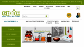 What Greenpicks.de website looked like in 2017 (7 years ago)
