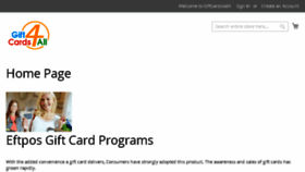 What Giftcards4all.com.au website looked like in 2017 (7 years ago)