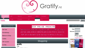 What Gratify.co.nz website looked like in 2017 (7 years ago)