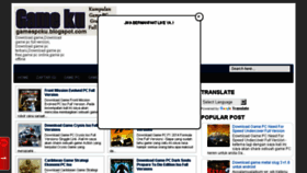 What Gamespcku.blogspot.co.id website looked like in 2017 (7 years ago)