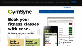 What Gymsync.co.uk website looked like in 2017 (7 years ago)