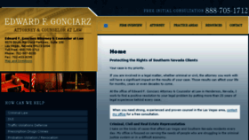 What Gonciarzlaw.com website looked like in 2017 (7 years ago)