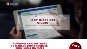 What Getgiggio.com website looked like in 2017 (7 years ago)