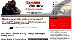 What Genuinewriting.com website looked like in 2017 (7 years ago)