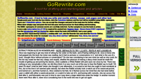 What Gorewrite.com website looked like in 2017 (7 years ago)