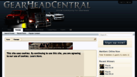 What Gearheadcentral.com website looked like in 2017 (7 years ago)