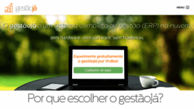 What Gestaoja.com.br website looked like in 2017 (7 years ago)