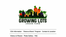 What Growinglotsurbanfarm.com website looked like in 2017 (6 years ago)