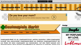 What Gewinnspiele-markt.de website looked like in 2017 (7 years ago)