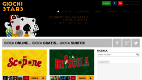 What Giochistars.it website looked like in 2017 (7 years ago)
