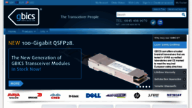 What Gbics.com website looked like in 2017 (8 years ago)