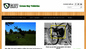 What Greenrayvehicles.com website looked like in 2017 (7 years ago)