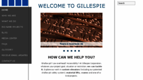 What Gillespiecorp.com website looked like in 2017 (7 years ago)