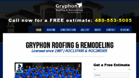 What Griffonroofing.com website looked like in 2017 (6 years ago)