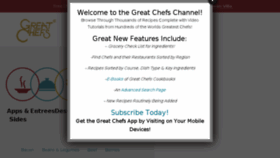 What Greatchefs.com website looked like in 2017 (7 years ago)