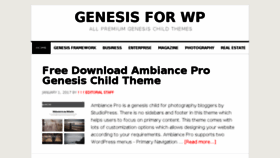 What Genesisforwp.com website looked like in 2017 (7 years ago)