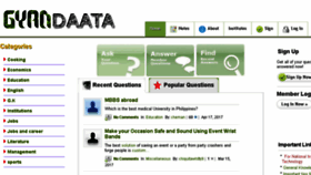What Gyandaata.com website looked like in 2017 (7 years ago)