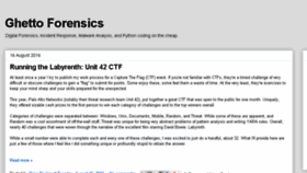 What Ghettoforensics.com website looked like in 2017 (7 years ago)