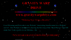 What Gravitywarpdrive.com website looked like in 2017 (7 years ago)