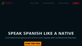 What Gospanish.com website looked like in 2017 (6 years ago)