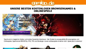 What Gamigo.de website looked like in 2017 (8 years ago)