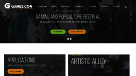 What Gamescon.rs website looked like in 2017 (6 years ago)