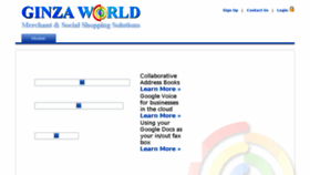 What Ginzaworld.com website looked like in 2017 (8 years ago)