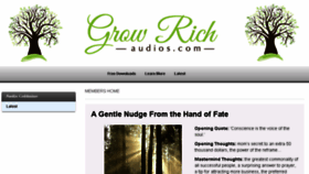 What Growrichaudios.com website looked like in 2017 (6 years ago)