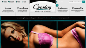 What Greenbergcosmeticsurgery.com website looked like in 2017 (6 years ago)