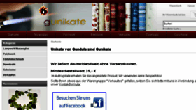 What Gunikate.de website looked like in 2017 (6 years ago)