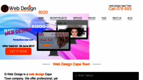 What Gwebdesign.co.za website looked like in 2017 (6 years ago)
