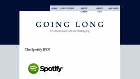 What Goinglongblog.com website looked like in 2017 (6 years ago)