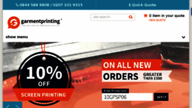 What Garmentprinting.co.uk website looked like in 2017 (6 years ago)