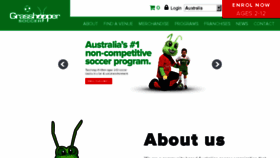 What Grasshoppersoccer.com.au website looked like in 2017 (6 years ago)