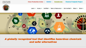 What Greenscreenchemicals.org website looked like in 2017 (6 years ago)