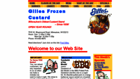 What Gillesfrozencustard.com website looked like in 2017 (6 years ago)