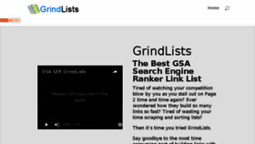 What Grindlists.com website looked like in 2017 (6 years ago)