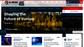 What Globsec.org website looked like in 2017 (6 years ago)