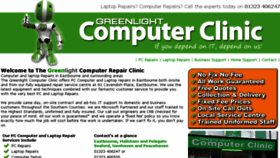 What Greenlightcomputerclinic.com website looked like in 2017 (6 years ago)