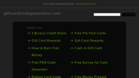 What Giftcardcodegenerator.com website looked like in 2017 (6 years ago)