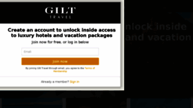 What Gilttravel.com website looked like in 2017 (6 years ago)