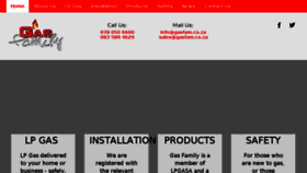 What Gasfam.co.za website looked like in 2017 (6 years ago)