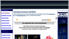What Geburtstag-und-geschenke-portal-dehne.de website looked like in 2017 (6 years ago)