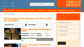 What Gebraucht-geruest.de website looked like in 2017 (6 years ago)