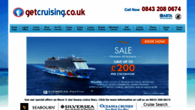 What Getcruising.co.uk website looked like in 2017 (6 years ago)