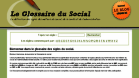 What Glossairedusocial.fr website looked like in 2017 (6 years ago)