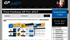 What Grandprixgaffer.com website looked like in 2017 (6 years ago)
