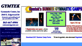 What Gymtek.com website looked like in 2017 (6 years ago)
